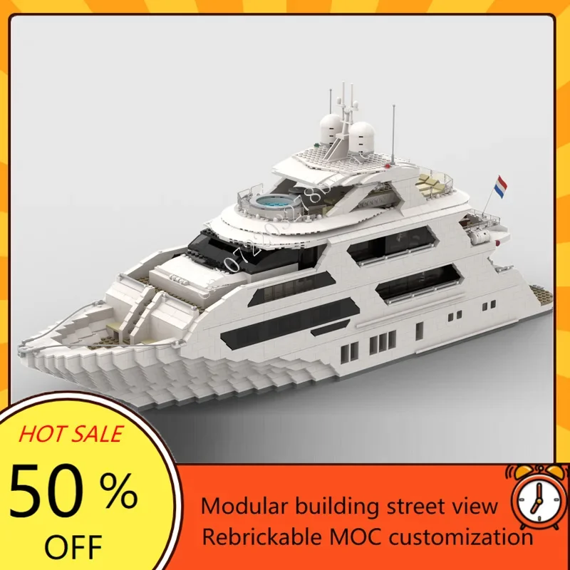 Model Kit Yacht - 4657 adet özel MOC süper yat