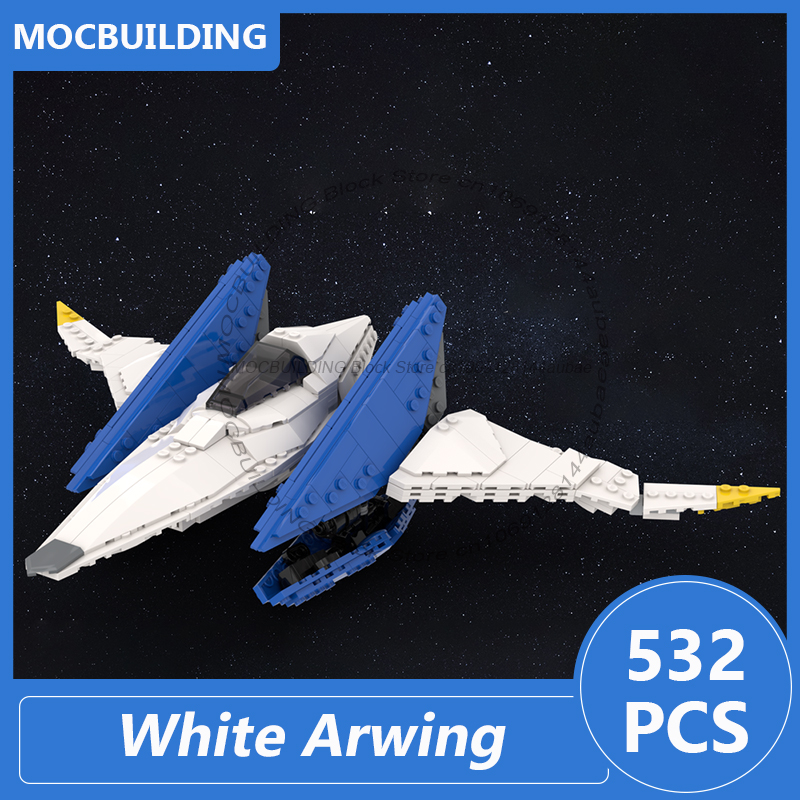 Model Kit Fantasy - Beyaz Arwing Modeli MOC Yapı Taşları